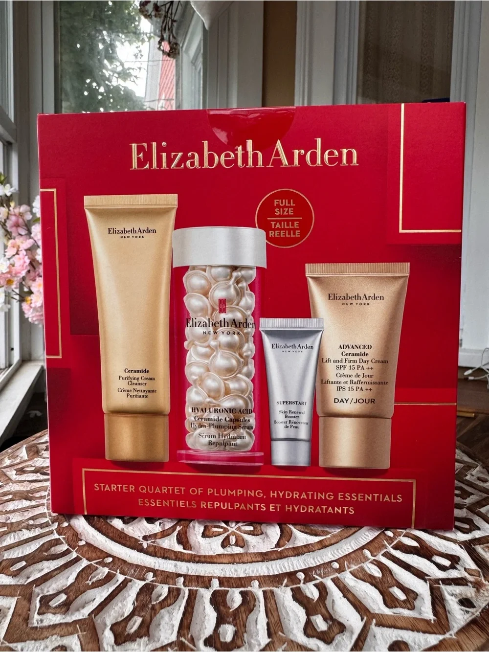 Elizabeth Arden Ceramide 4-Piece Skincare Set Hyaluronic Acid Capsules New $129